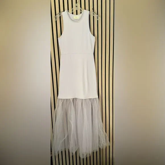 Maeve Tulle-hem Slim Tank Dress in Lavender NEW Size XS - Picture 4 of 4